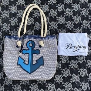 Brighton Cruiser Knotted Soft Tote Bag Purse Anchor Nautical